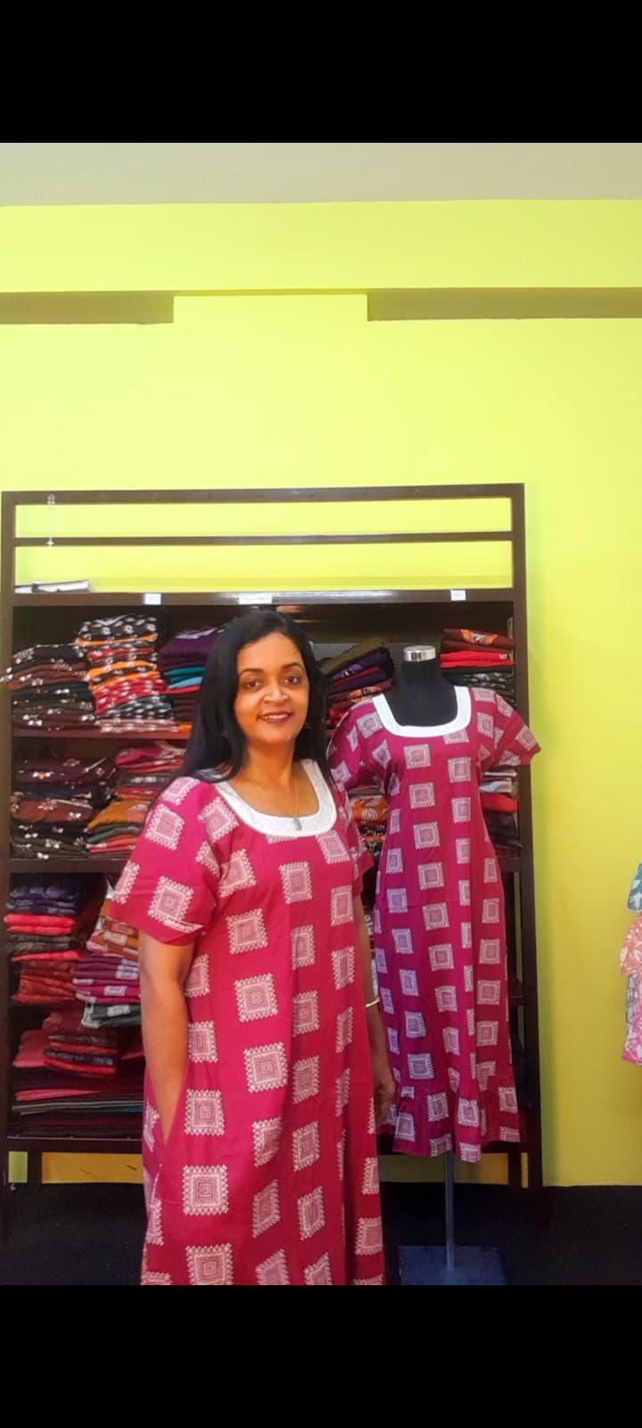 Cotton Frock Nighty - alternate view
