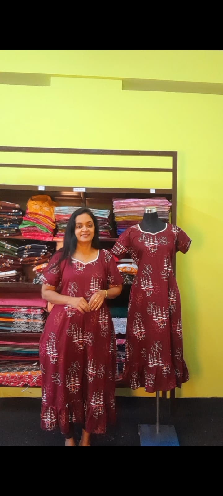 Cotton Frock Nighty - alternate view
