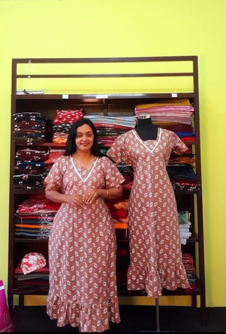 Cotton Frock Nighty - image 3