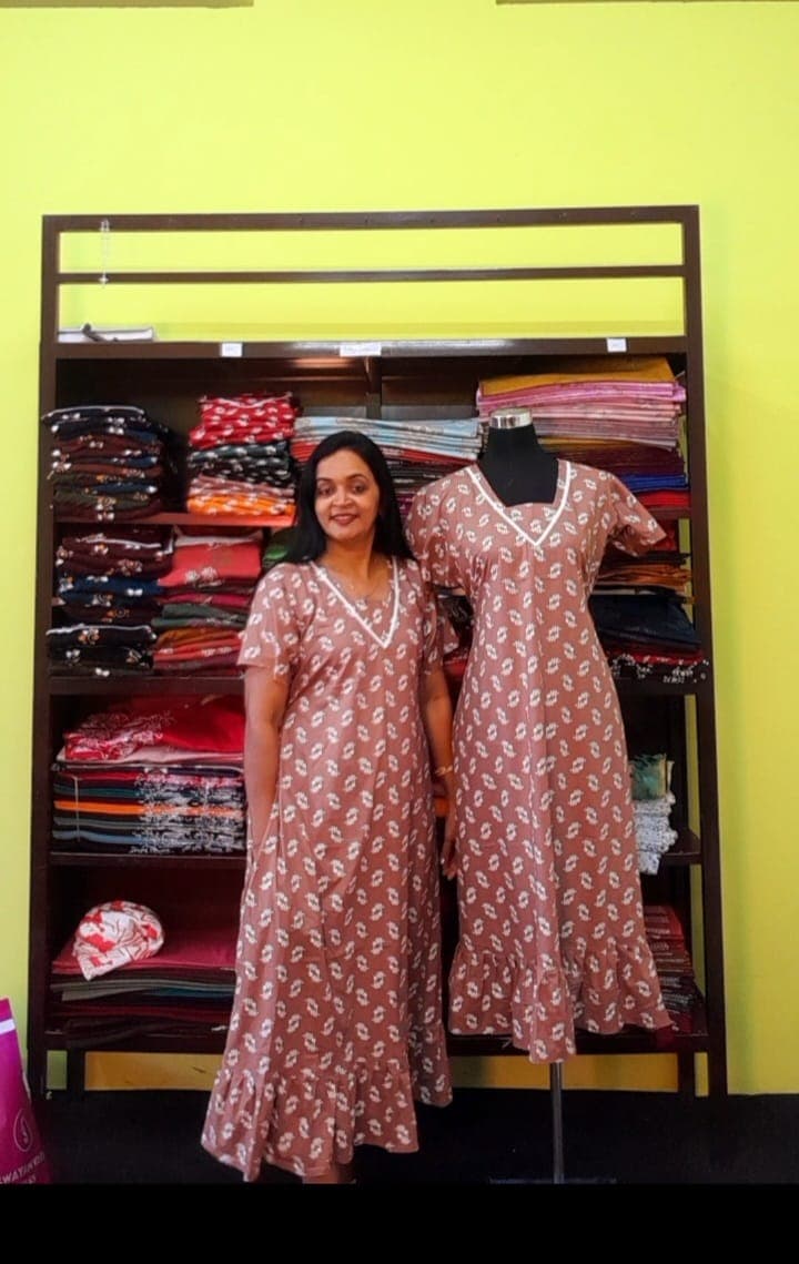 Cotton Frock Nighty - alternate view