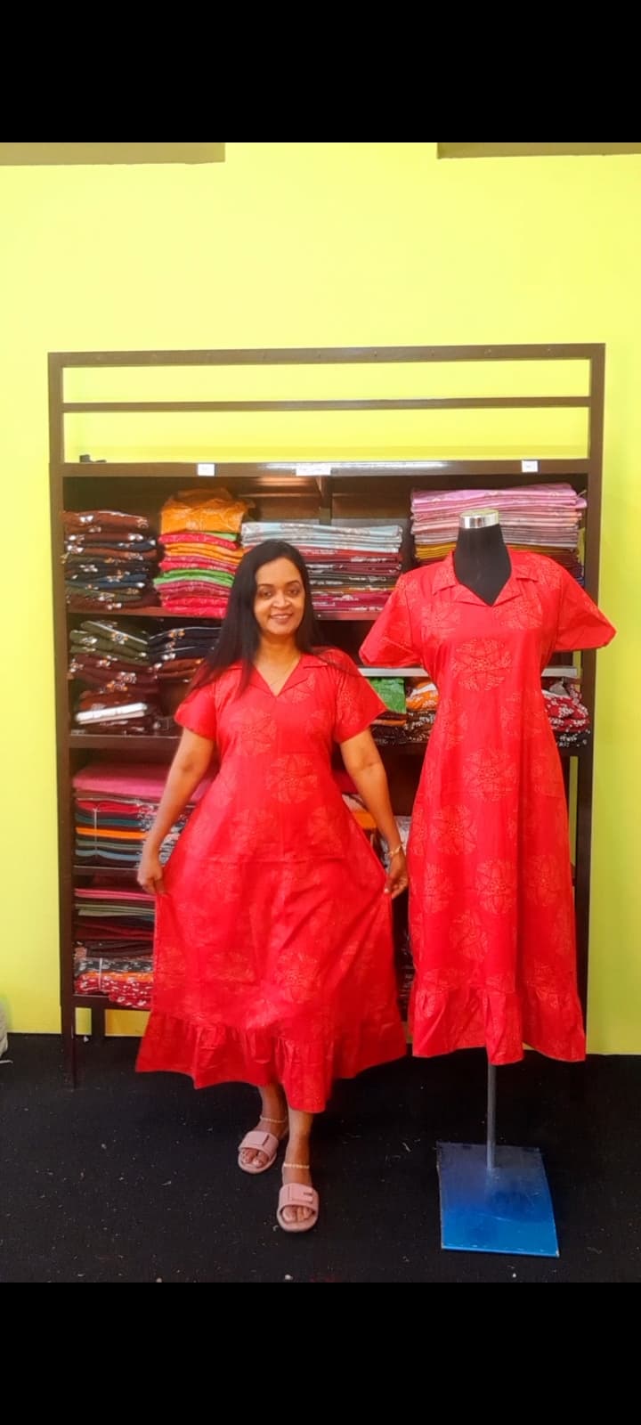 Cotton Frock Nighty - alternate view